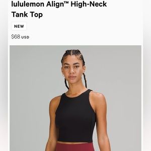 Lululemon Align high-neck tank top. Never worn